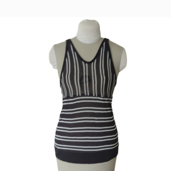 T by Alexander Wang Striped Linen Scoop  Tank Top - Picture 1 of 10
